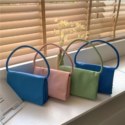 Small Portable Women Handbags Purses Candy Color Female Square Underarm Bag Fashion Simple Ladies Flap Shoulder Messenger Bags
