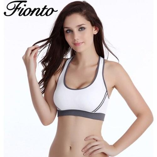 Woman Yoga Fitness Sports Bra Shockproof Push Up Running Gym Seamless Bra Crossover Back Running Sports Underwear Top Bra