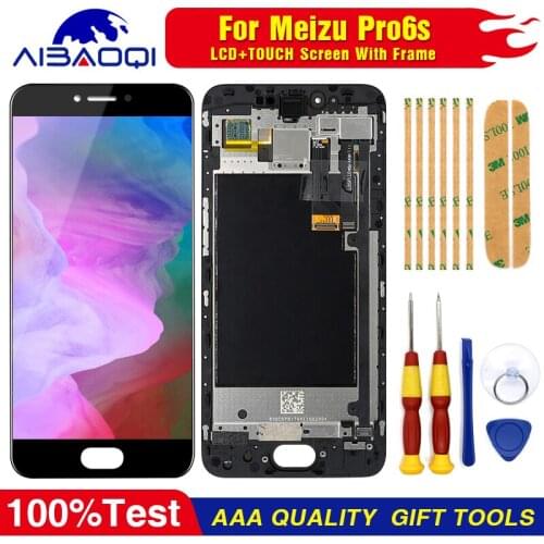 AiBaoQi For 5.2'' Meizu Pro 6S LCD screen display+Touch panel Digitizer M570Q-S lcd With Frame For Meizu Pro6 Display