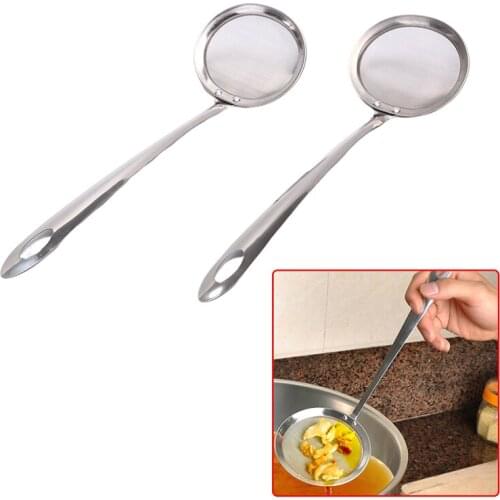 1PC Skimmer Spoon For Hot Pot Mesh Strainer Fat Oil Filters Skimming Grease Foam