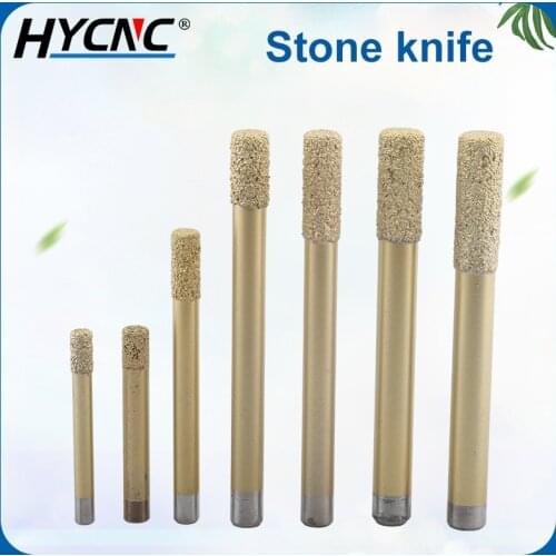 1pcs Flat Bottom Slotted Straight Knife Welding Sintering Granite Flat Head Drill Used For CNC Machine Tool Stone Carving Tools