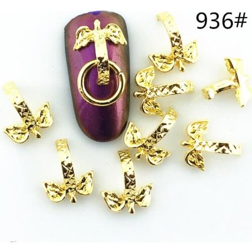 10pcs/bag Retail New Japan Korea 3D Nail Art Deco Alloy Nail Accessories Kawaii Fancy Wing Style DIY Nail Tools for Manicure