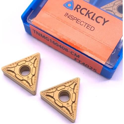 10pcs RCKLCY Triangle metal turning tool TNMG160408 CM FT4025 CNC machine milling tools lathe tool lathe car blade for steel