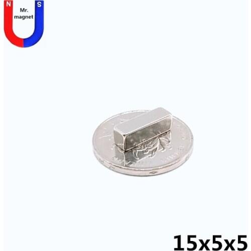 1000pcs 15x5x5 magnet cube rectangle 15*5*5 magnets strong block permanent NdFeB 15x5x5mm neodymium magnet rare earth material