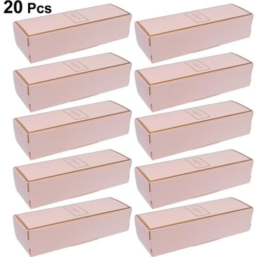 20pcs Rectangular Kraft Packing Paper Box Biscuit Boxes Cookie Cake Box Container Baking Packaging Box Wedding Party Supplies