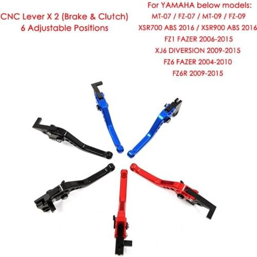 2018 New CNC Short Brake Clutch Levers For Yamaha MT-07 MT07 FZ-07 FZ-09 MT-09 MT09 FZ1 FZ6 Fazer XJ6 FZ8 XSR700 XSR900