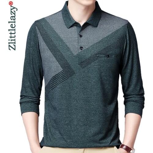 2021 fashion designer brand striped pocket polo shirts for men shirt long sleeve tops tee shirt summer luxury men clothing 4395