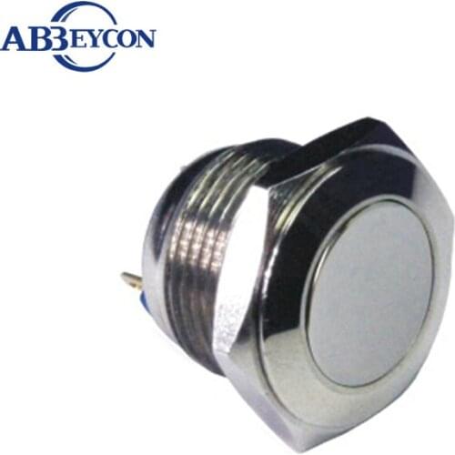 5pcs/Lot IB 1608 best price 16mm momentary 220v solder terminal flat round head IP67 waterproof switch