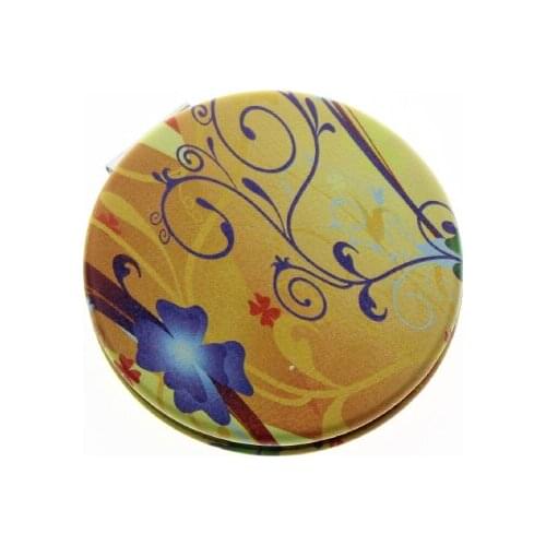 7cm Round Double Sided Stainless Steel Espelho De Mao Espejo De Mano Portable Folding Pretty Hand Mirror