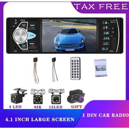 Android Car Radio Audio 1din Bluetooth Stereo MP3 Player FM Receiver for Nissan Lada Kia Suzuki Volkswagen 4.1inch Tax Free