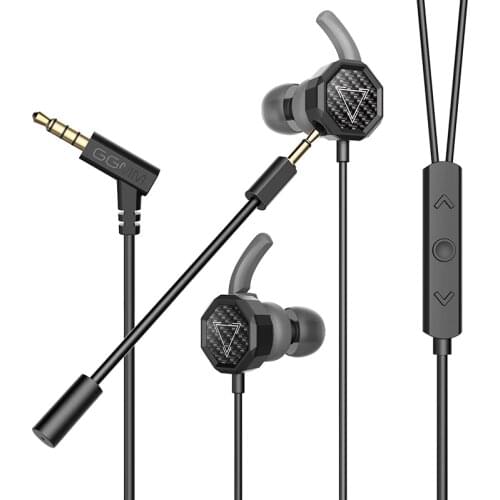 GGMM G1 Gaming Earphone For PUBG Deep Bass Earphone With Detachable Long Mic Gaming Earphones Clear Sound Mobile Phone PC Gamer