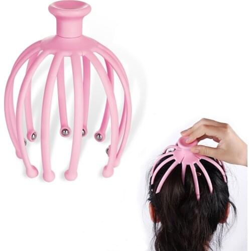 Head Neck Relax Massager Octopus Scalp Stress Relax Spa Headache Stimulate Blood Circulate Pain Relief Head Massage Beauty Tool
