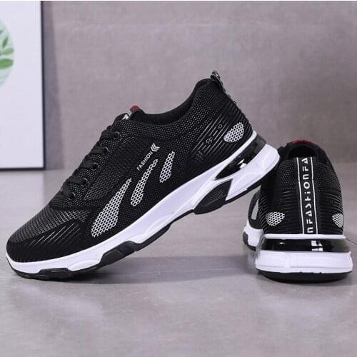 Mens shoes, new leather sports shoes, lightweight wear-resistant casual shoes, fashionable low-cut shock-absorbing running shoe