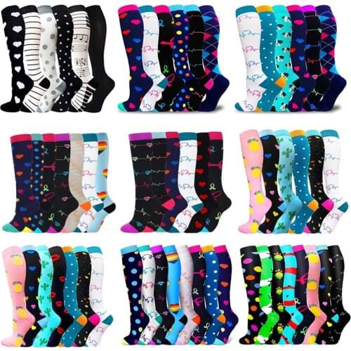 Dropship Wholesales Compression Socks Unisex Sports Socks Varicose Veins Socks Football Running Socks Multi Set Lots Men Socks
