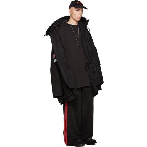 NEW Mens clothing GD Hair Stylist fashion Red side stitching casual Wide Leg pants plus size singer costumes