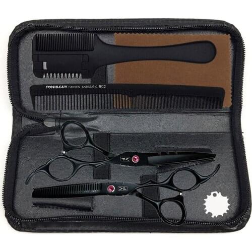 6" JP 440C Thinning Scissors Barber Haircut Scissors Professional Hair Scissors Double Side Teeth hairdressing scissors set