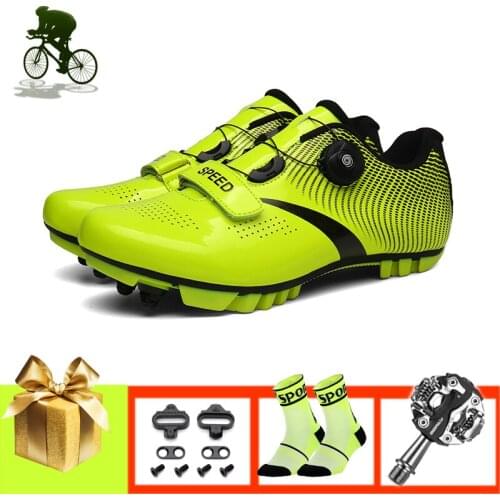 Cycling shoes women men self-locking breathable mountain bike shoes breathable sapatilha ciclismo mtb SPD pedals riding sneakers