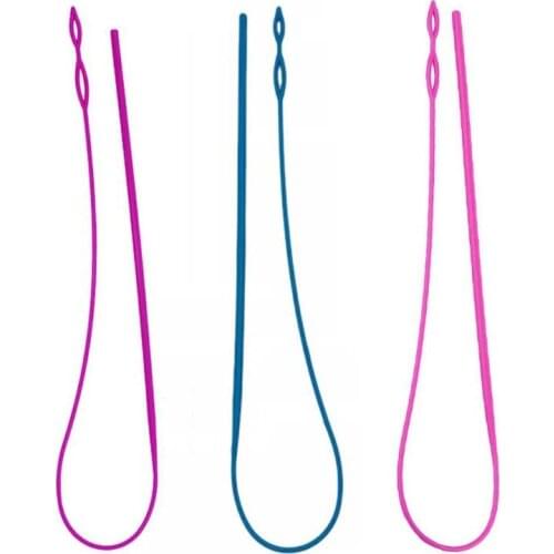 Plastic Elastic Belt Rope Band Drawstring Cord Threader Threading Tool Sewing Accessories Random Color