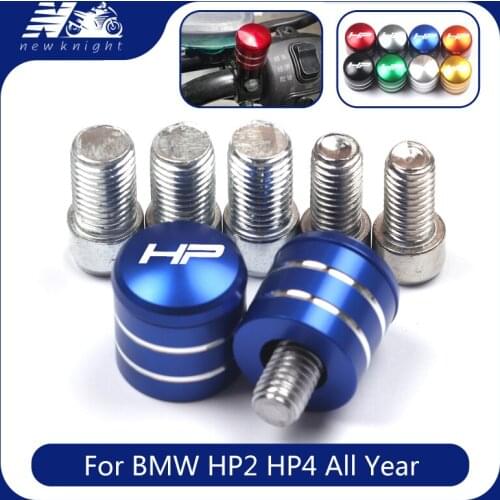 With Logo 2 Pcs For BMW HP2 HP4 All Year Mtorcycle CNC Aluminum Rearview Handlebar Mirror Bolt Screw Mount Adapter Accessories