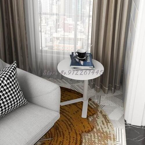 Nordic Small Round Table Sofa Side Table Designer Ins Side Table Light Luxury Corner Table Bedside Table Simple Small Tea Table