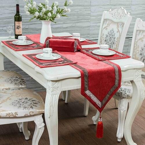High quality and thick Modern fashion Flower table cloth Party Wedding Decoration cloth carvas cloth Table Runner Cloth Cover