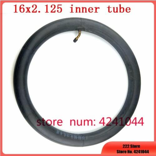Inner Tube 16 x 2.125 with a Bent Angle Valve Stem or Straight valve fits many gas electric scooters and e-Bike 16x2.125