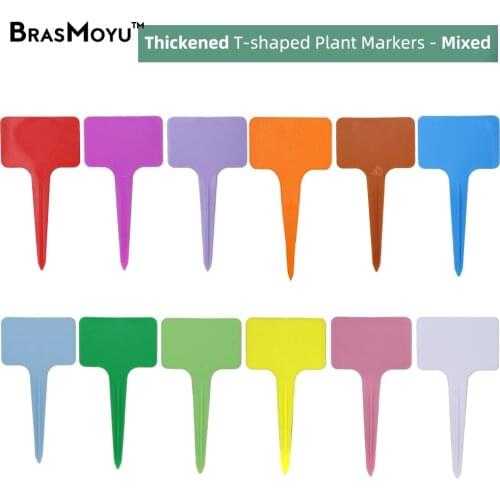 Plant Labels T Nursery Signs For Seedling Flowers Potted Identification Stakes Tags Markers 5x10cm Waterproof Reusable Garden