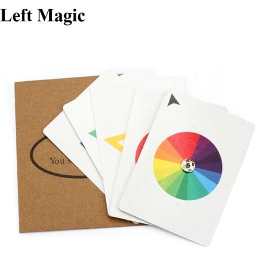 1set rotating ESP prediction card magic tricks close up stage props illusion accessary magie magician fancy comedy mentalism toy