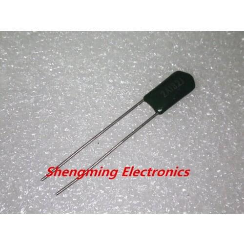 100pcs 2A182J 0.0018UF 1.8NF 1800PF 100V Polyester film capacitor