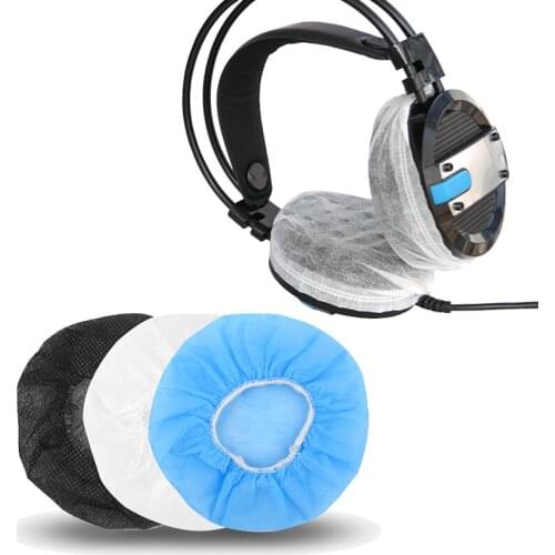 100pcs/50pairs Ear Pads Dust-proof Cover for Headphones Internet Cafe Headset Disposable Non-woven Cushions Covers Protective