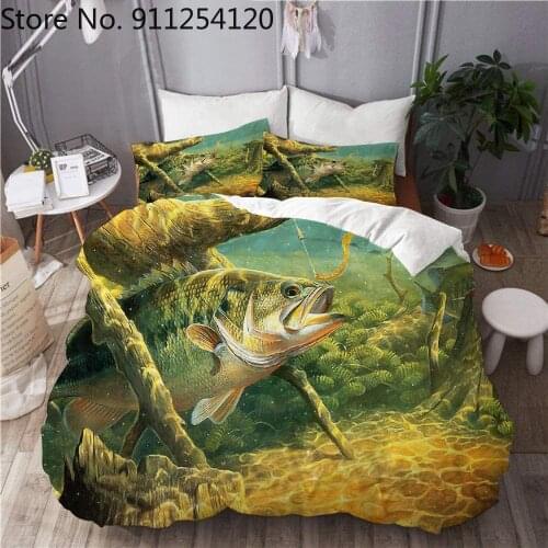 Ocean Animal Duvet Cover Sets 2/3pcs Fish Bed Cover Tropical Beach Bedding Sets Girl Boy Quilt Cover 3D Print Bed Set Home Decor