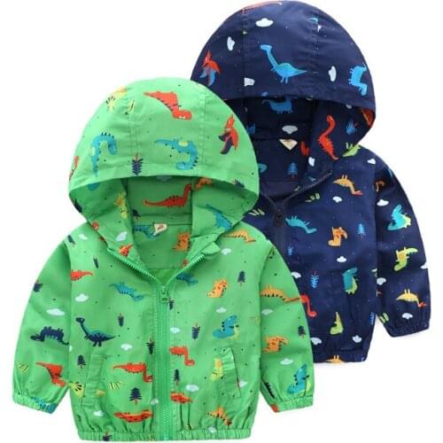 2018 Boy girl Dinosaur hoodies Windbreaker Jurassic Park Pizex spring fashion coat sports kid top baby clothes children clothing