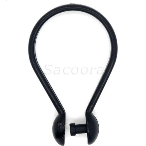 500pcs/pack Pack 56.5*34.5mm Practical White Plastic Sliding Shower Curtain Ring Snap On Button Clip