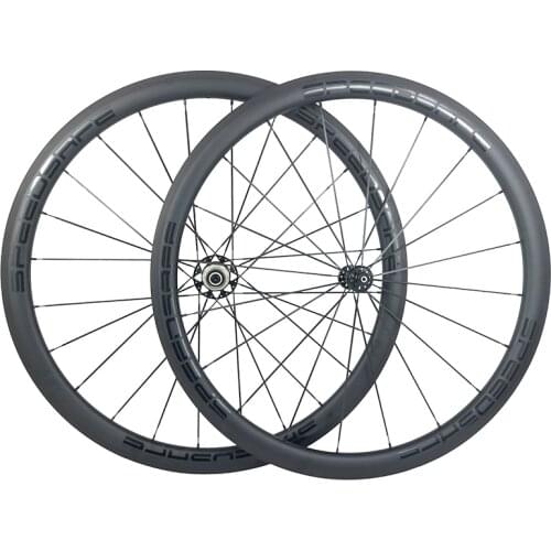700c 45mm clincher road bike carbon wheels 25mm U shape ceramic bearing straight pull aero wheelset Powerway R51 hubs rim brake