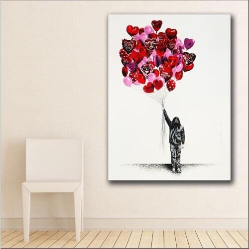 Printing Abstract Love is in The Air beautful Wall Art Picture Home Decor Living Room Modern Canvas Print Paintings no frame