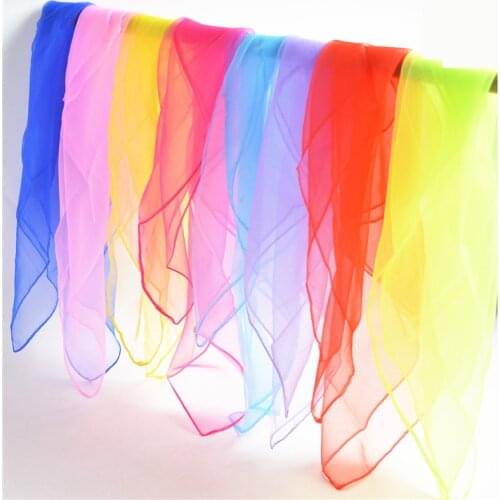 AMYO Imitation Silk Scarf Soft Women Square Chiffon Scarve 70*70cm Summer Neck Wrap