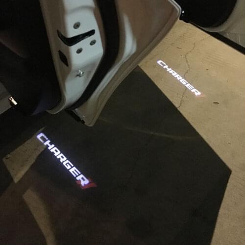 Car Welcome Light Door Wireless Ghost Shadow Lamp Projector Charger Logo For Dodge Ram 1500 Caliber Challenger Charger