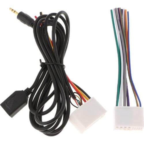 Car Audio Cable Harness Plug For KIA K2 K5 Hyundai Easy Install 155x29mm