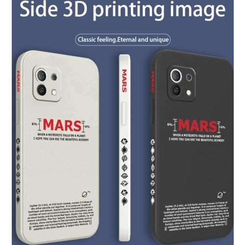 Mars Text Phone Case For Xiaomi Mi 11 10T 10 lite 9T Note 10 Redmi Note 9 9T 8 8Pro 7 7Pro 9 9A K40 K30 Cover