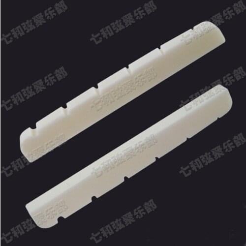 2 Pcs Bone Electric Guitar Nuts For Electric Guitar 6 String Slotted 42 x 3.5 x 4.5-3.5mm
