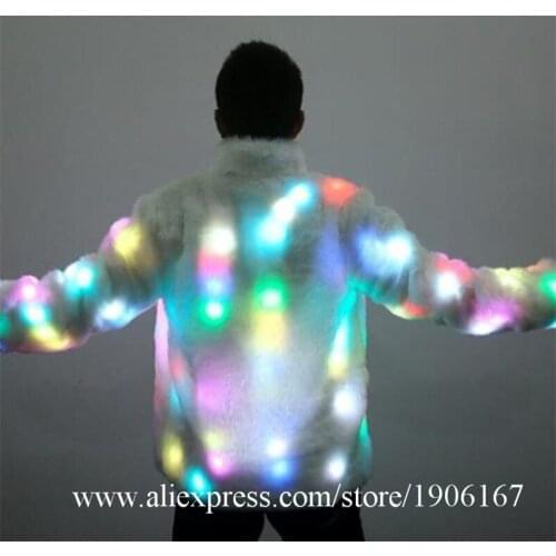 Hot Sale LED Light Party Christmas Halloween Costume Luminous Clothing Light Up Robot Suits Dance Clothes