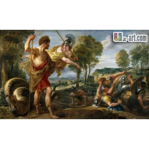 Canvas Prints (Cadmo y Minerva Jordaens) Home decor wall art picture oil painting reproduction prints on canvas 13-Zjyh-(121)