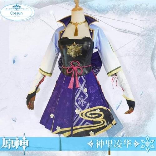 Anime Genshin Impact ShenliLinghua Cosplay Costume Game Suit Dress Uniform Shen Li Ling Hua Halloween Party Outfit For Women Gir