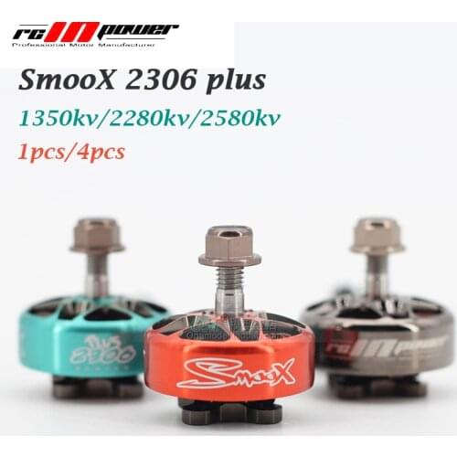 1pcs/4pcs/ RCINPOWER SmooX GTS V2 2306 Plus brushless motor 1350/1880/2280/2580kv high-end freestyle For RC racing Drone Parts