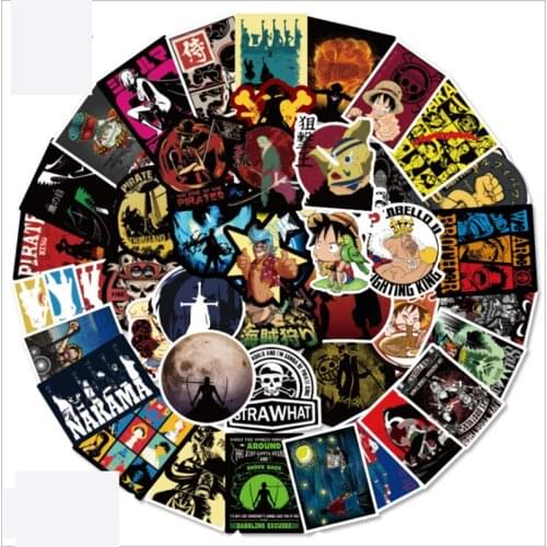 50/100Pcs B Japanese Anime ONE PIECE Stickers For Notebook Motorcycle Skateboard Computer Refrigerator Guitar
