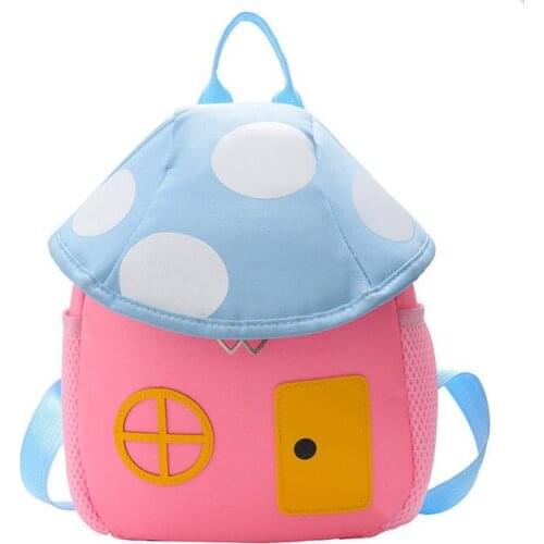 Nylon Children School Backpacks Kids Kindergarten Student School Bags Cartoon Infant Bags Mushroom Backpack for Baby Girls Boys