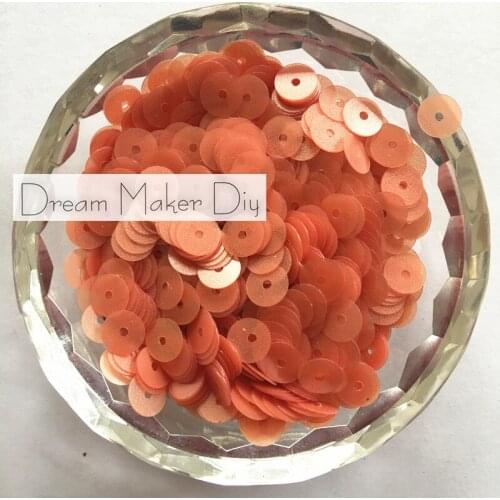 50g(3500ps) 6mm Flat Matt Orange Pink round loose sequins Paillette sewing Wedding craft for decoration scrapbook Garment sewing