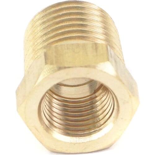 1/4" NPT Male x 1/8" NPT Female Reducing Bushing Brass Pipe Fitting Connector Adapter Air Gas Fuel Water