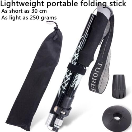 EVA handle 5 sections foldable walking stick walking stick hiking stick walking stick trekking pole hiking accessories