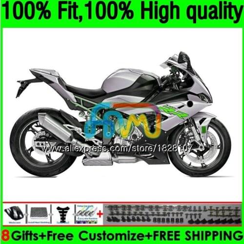 Grey silver 100%Fit Injection For NEW S1000 RR S1000RR 19 20 21 153BS.35 S1000-RR S 1000 RR S 1000RR 2019 2020 2021 OEM Fairing